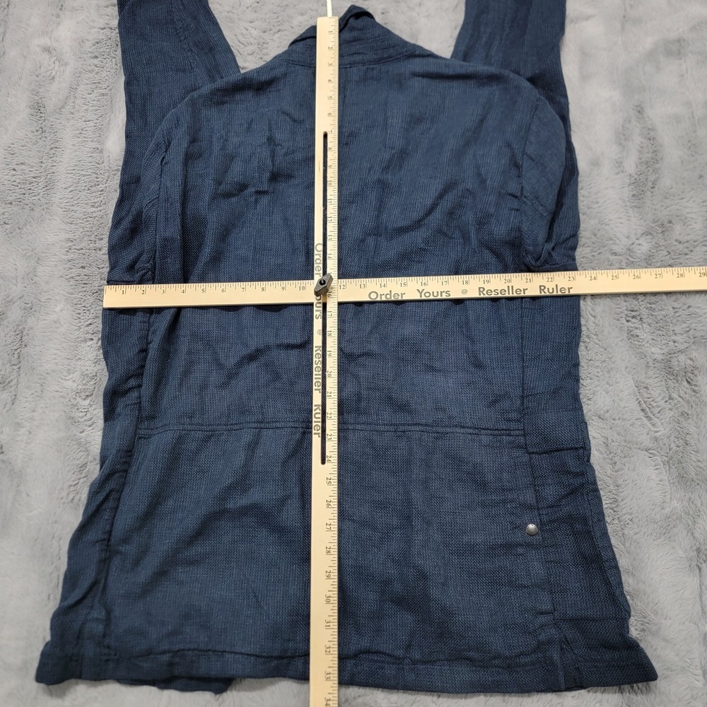 Relwen Tropical Trap Blazer Mens 2XL Dark Navy Hopsack Linen Cotton Jacket - Picture 5 of 11